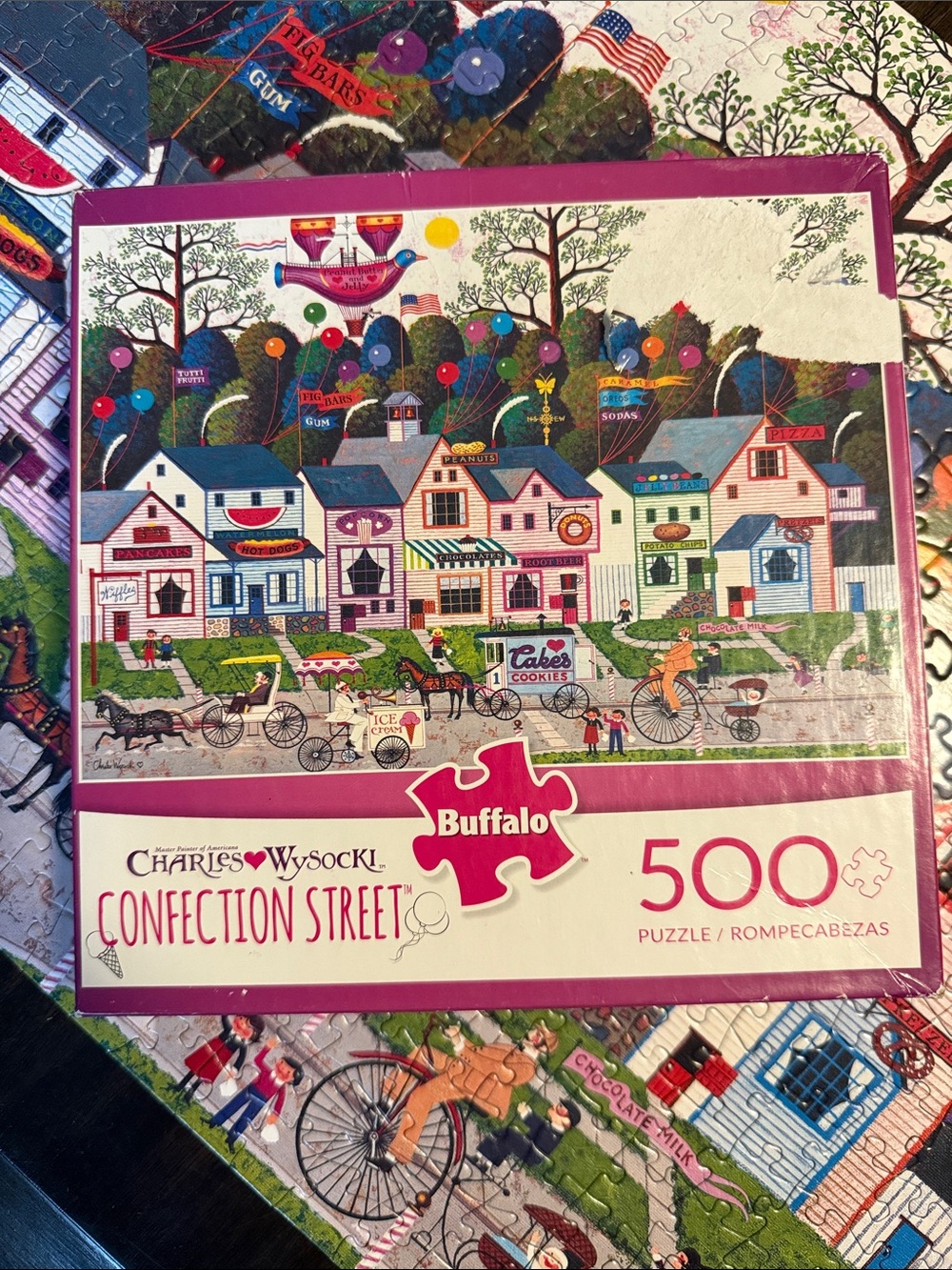 Buffalo Charles Wysocki Confection Street 500-Piece Jigsaw Puzzle - Multicolor
